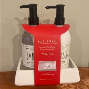 Rae Dunn Bah Humbug Soap and Lotion Set